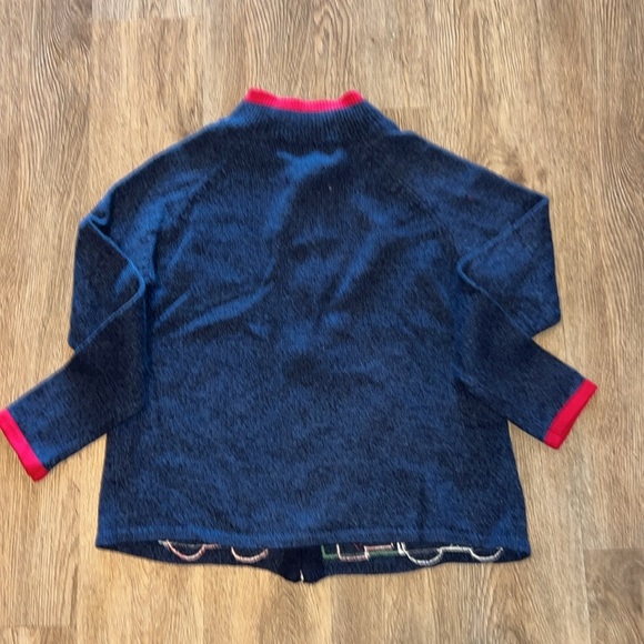 Vintage Tiara International Blue Christmas Collection Snowman Sweater Small - Picture 3 of 5